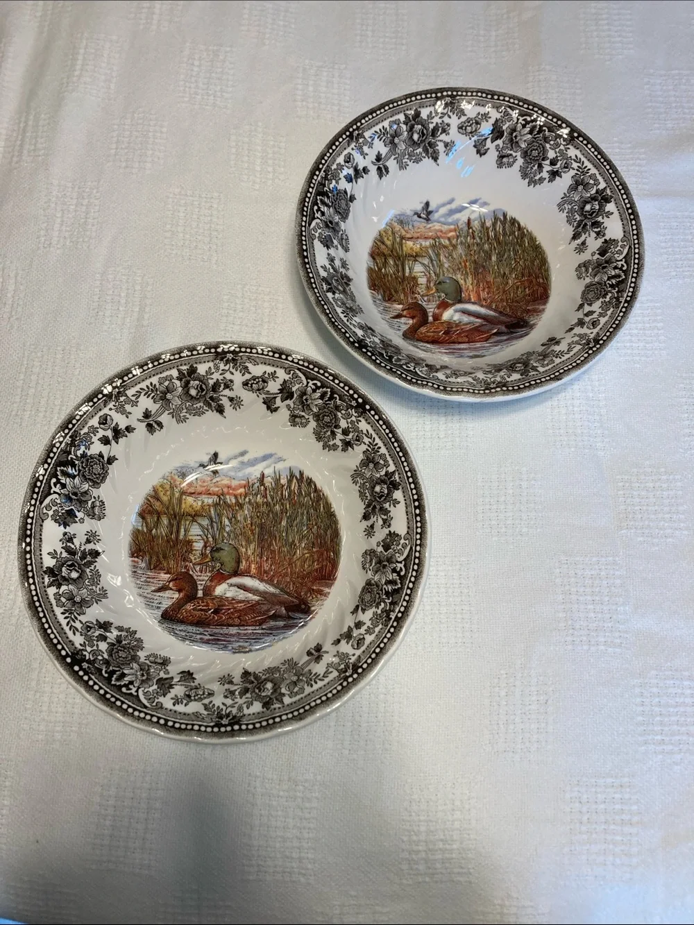 Vintage Queen’s Quintessential Game Mallard Serving Bowls Set